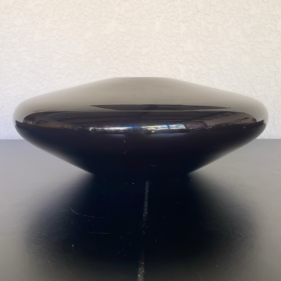 Royal Haeger vintage black glass saucer vase - Picture 3 of 5